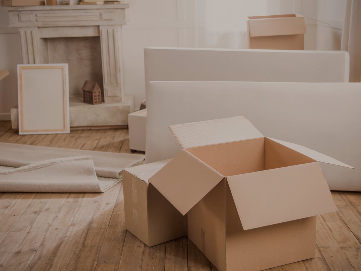 Professional moving crew at work